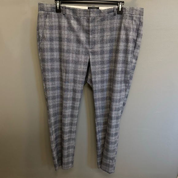 Banana Republic Factory Ryan Straight Pant in Blue Plaid 20 - Picture 5 of 8